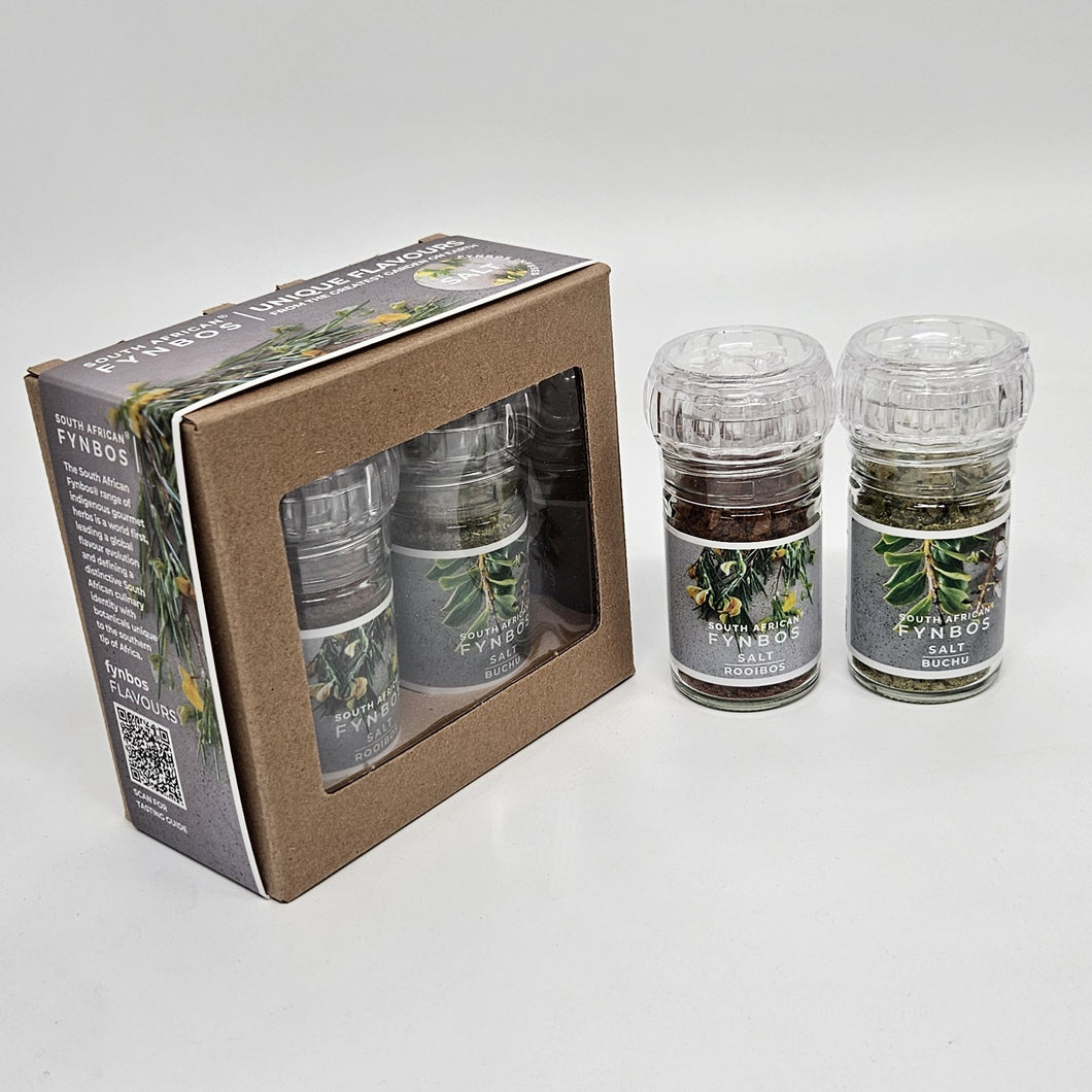 Gift Set - Salt Grinders x 2 - Rooibos & Buchu